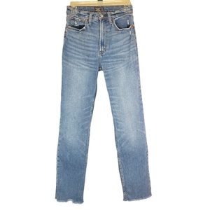 Abercrombie and Fitch Zoe Natural Rise Ankle Straight Jean